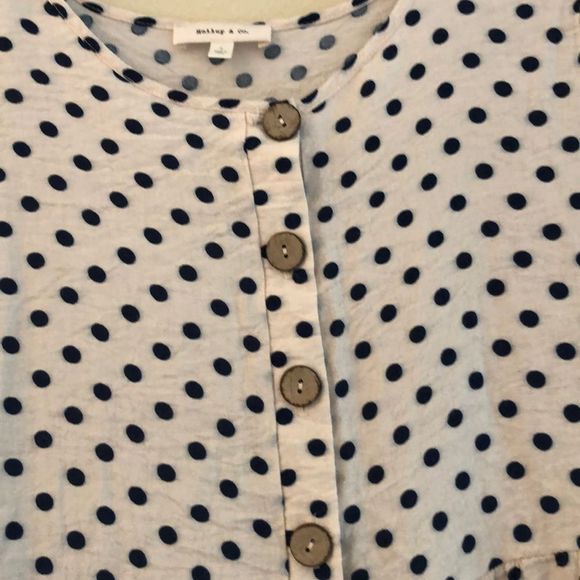 Hailey & Co Polka Dot Ruffle Midi Dress Size Small - Picture 2 of 6